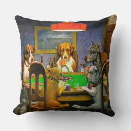 Een vriend in nood Honden spelen poker Kussen