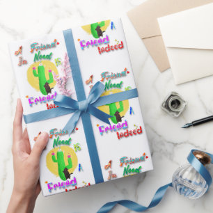 Een vriend in nood is een vriend in de daad cadeaupapier