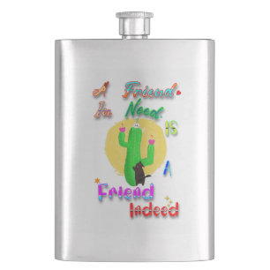 Een vriend in nood is een vriend in de daad flacon