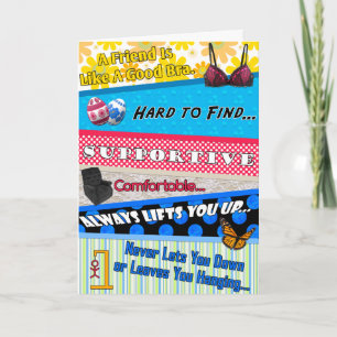 Een vriend is als een Bra-Wenskaart Kaart