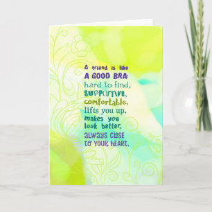 Een vriend is als een goed merk kaart