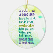 Een vriend is als een goed merk keramisch ornament (Links)