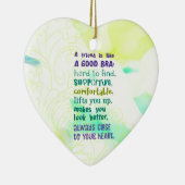 Een vriend is als een goed merk keramisch ornament (Rechts)