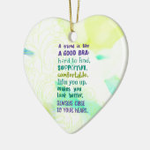 Een vriend is als een goed merk keramisch ornament (Links)