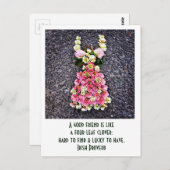 Een vriend is als een klaver van vier bladeren.. briefkaart (Voorkant / Achterkant)