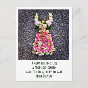 Een vriend is als een klaver van vier bladeren.. briefkaart