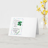 Een vriend is als een vier lef-klaver. kaart (Gele Bloem)