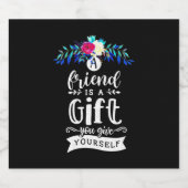 Een vriend is een cadeau. bier etiket (Enkel label)