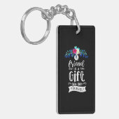 Een vriend is een cadeau. sleutelhanger (Voorkant Links)