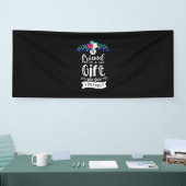 Een vriend is een cadeau. spandoek (Beurs)