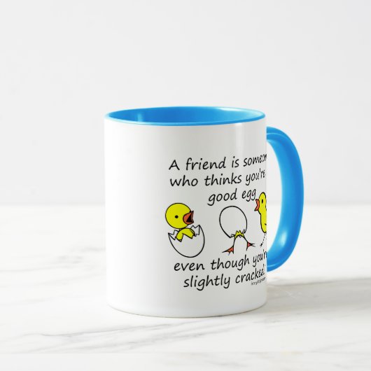 Een vriend is een grappig gezegde mok (Voorkant rechts)
