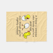 Een vriend is een grappige BFF-citaat Fleece Deken (Voorkant (Horizontaal))