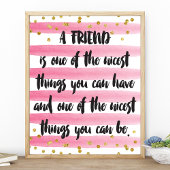 Een vriend is een van de leukste dingen die je kun poster