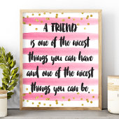 Een vriend is een van de leukste dingen die je kun poster