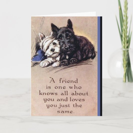 Een vriend is een Wenskaart Kaart (Voorkant)