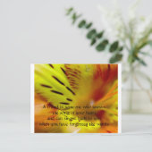 Een vriend is iemand die de zoon kent... briefkaart (Staand voorkant)