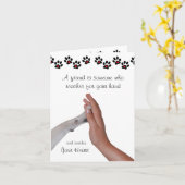 Een vriend is iemand die naar je hand reikt kaart (Gele Bloem)