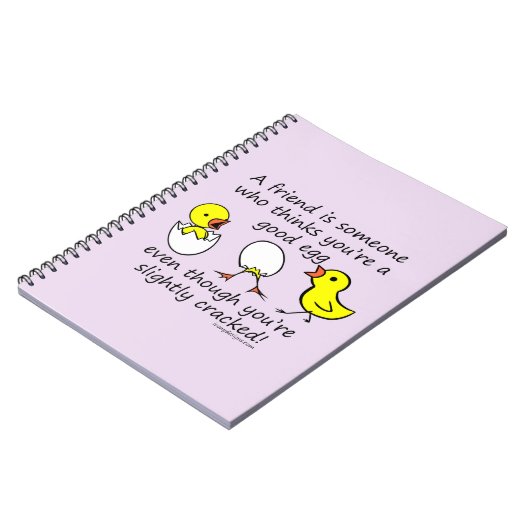 Een vriend is iemand Funny BFF Gezegde Notitieboek (Linkerzijde)