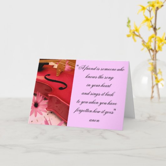 Een vriend is kaart (Gele Bloem)