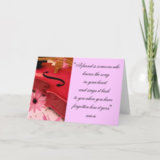 Een vriend is kaart (Voorkant)