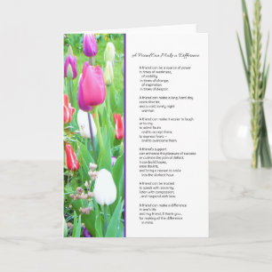 Een vriend kan een verschil maken... bedankkaart