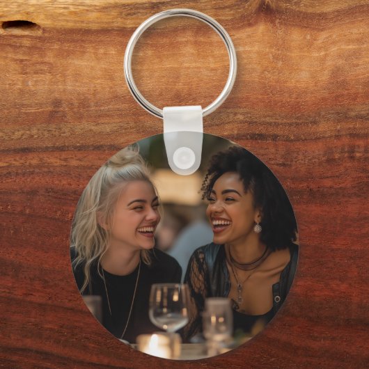 Een vriend kan je hele levensfoto veranderen sleutelhanger (Achterkant)