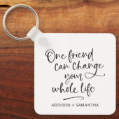 Een vriend kan je hele levensfoto veranderen sleutelhanger (Voorkant)