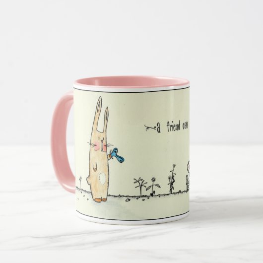 Een vriend kan overal vandaan komen mok (Voorkant links)