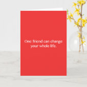 ÉÉN VRIEND KAN UW HELE LEVEN FRIENDSCHAP Q VERANDE KAART (Gele Bloem)