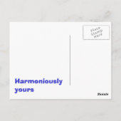 Een vriend kent het liedje in je hart briefkaart (Achterkant)