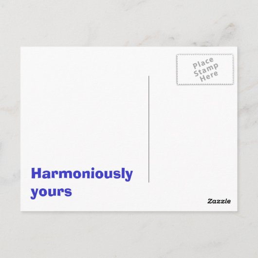 Een vriend kent het liedje in je hart briefkaart (Achterkant)