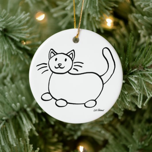 'Een vriendelijke hartelijke vrouw woont hier' vak Keramisch Ornament (Boom)