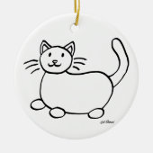 'Een vriendelijke hartelijke vrouw woont hier' vak Keramisch Ornament (Voorkant)