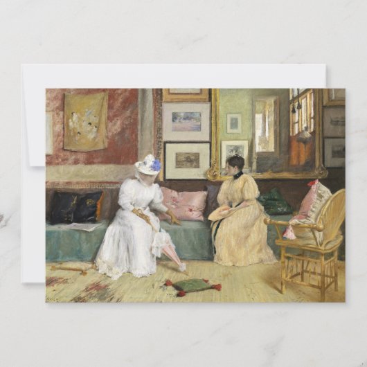 Een vriendelijke oproep | William Merritt Chase (Voorkant)