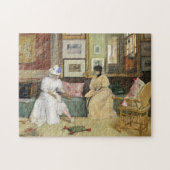 Een vriendelijke oproep | William Merritt Chase Legpuzzel (Horizontaal)