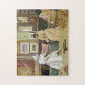 Een vriendelijke oproep | William Merritt Chase Legpuzzel (Verticaal)