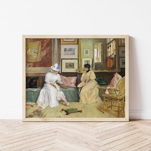 Een vriendelijke oproep | William Merritt Chase Poster