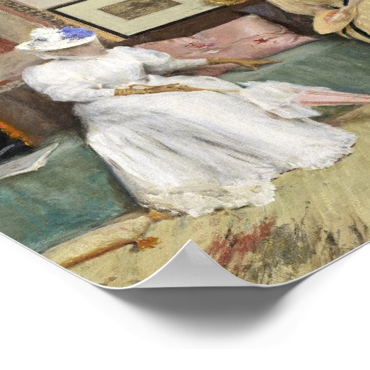 Een vriendelijke oproep | William Merritt Chase Poster (Hoek)