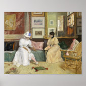 Een vriendelijke oproep | William Merritt Chase Poster (Voorkant)