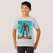 Een vriendelijke studentenrobot t-shirt (Voorkant volledig)