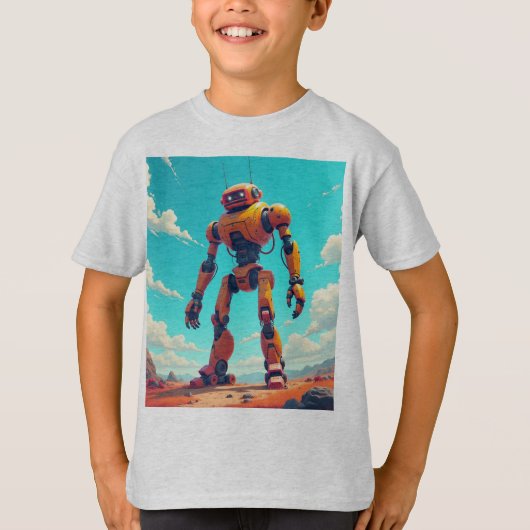 Een vriendelijke studentenrobot t-shirt (Voorkant)
