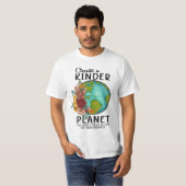 Een vriendelijkere planeet - verspreid liefde en d t-shirt (Voorkant volledig)