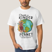 Een vriendelijkere planeet - verspreid liefde en d t-shirt (Voorkant)