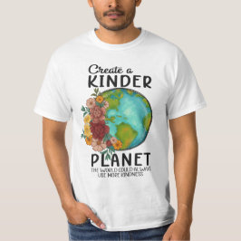 Een vriendelijkere planeet - verspreid liefde en d t-shirt
