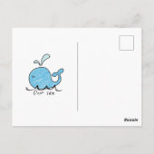 EEN VRIENDELJKE WALVIS IN ZIJN ZEE BRIEFKAART (Achterkant)
