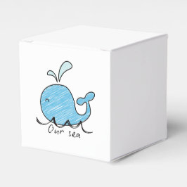 EEN VRIENDELJKE WALVIS IN ZIJN ZEE Favoriet dozen Bedankdoosjes