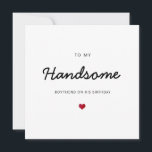 Een vriendje met een romantisch hart met gelukkige kaart<br><div class="desc">schattige minimalistische kaart voor vriendje,  echtgenoot,  verloofde,  minnaar; gelukkige verjaardag met mijn knappe vriend. de rug is leeg voor elk bericht! pas vriendje aan echtgenoot enz. aan!</div>