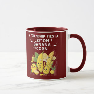 Een vriendschap Fiesta citroenbanaan en maïs Mok