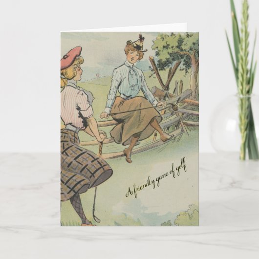 Een vriendschappelijk Spel van Golf Kaart (Voorkant)