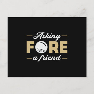 Een vriendschappelijke Golfer Golfer Golfing Funny Briefkaart